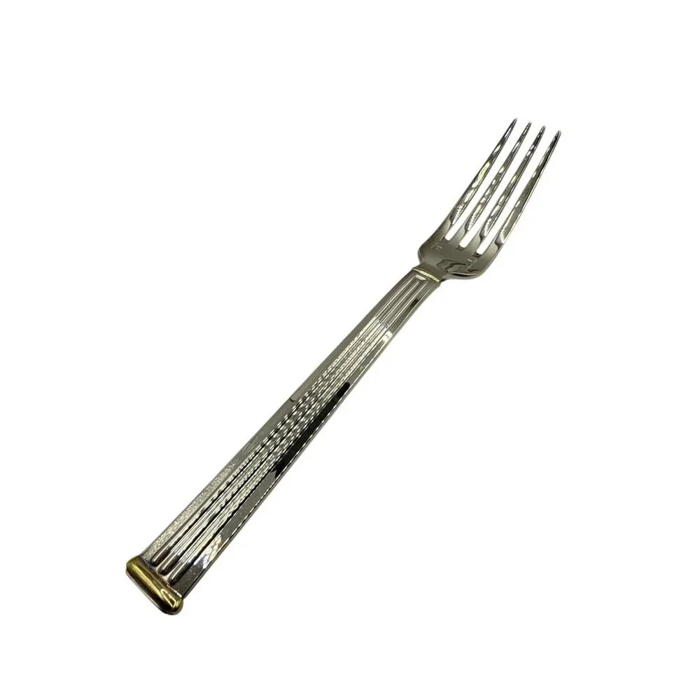 Christofle Triade Silverplate Gold Dinner Fork 8-1/4